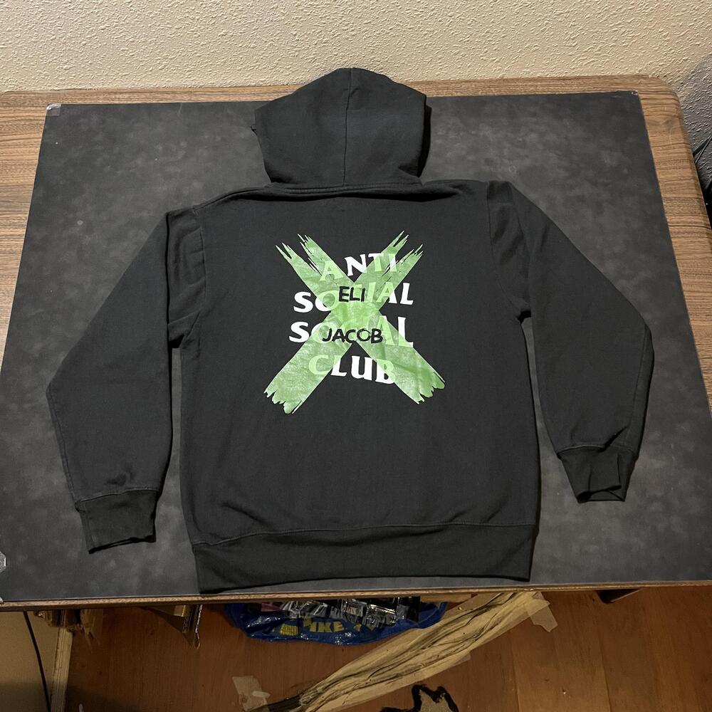 Anti Social Social Club Limited Edition Hoodie Mens Small Black Graphic Pullover